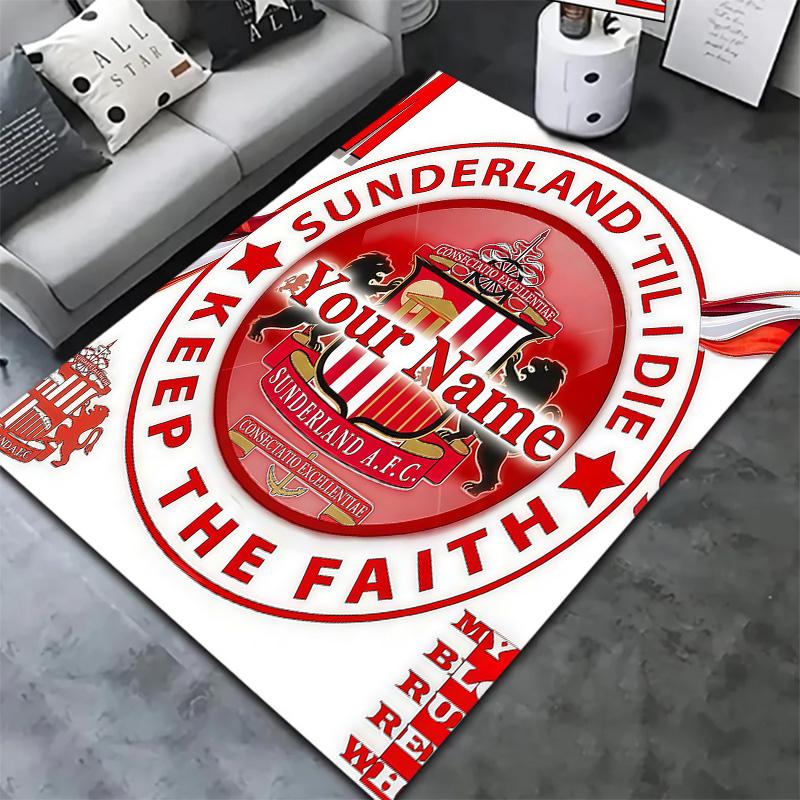 Sunderland futbolo klubo individualaus pavadinimo kilimas svetainei, miegamajam, namų sofos dekoravimui, vaikų žaidimų neslystanti grindų danga