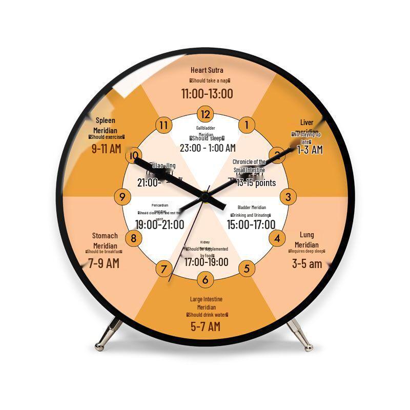

Ziwu Liuzhu Traditional Chinese Medicine Silent Desk Clock for Spa and Living Room standard