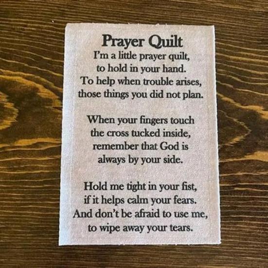 Prayer Quilt Text Panels Pre-Printed Inspirational Verses On Cotton Fabric Christian Sewing Project for Church & Charity