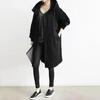 Women's Trench Hoodie Jacket Oversized Windbreaker Jacket Coat Long Sleeve Cotton Loose Fit Fall