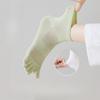 Five-finger Socks, Women's Pure Cotton Short Socks, Antibacterial and Anti-athlete's Foot, Mesh Breathable Mid-calf Toe Socks, Women's Split Toe Socks