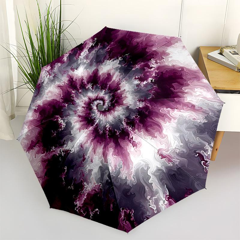 

1pc Spiral Abstract Automatic Opening/Closing Umbrella with Operation & Windproof Canopy yy260311019