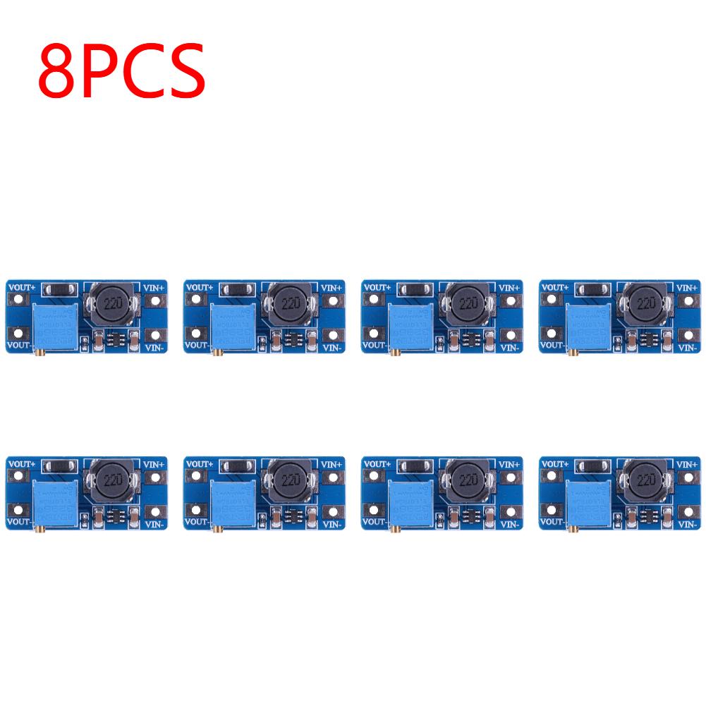 10PCS MT3608 Adjustable Step Up Converter Module DC-DC Booster Power Supply Module Voltage Regulator 2A Max 2V-24V To 5/9/12/28V
