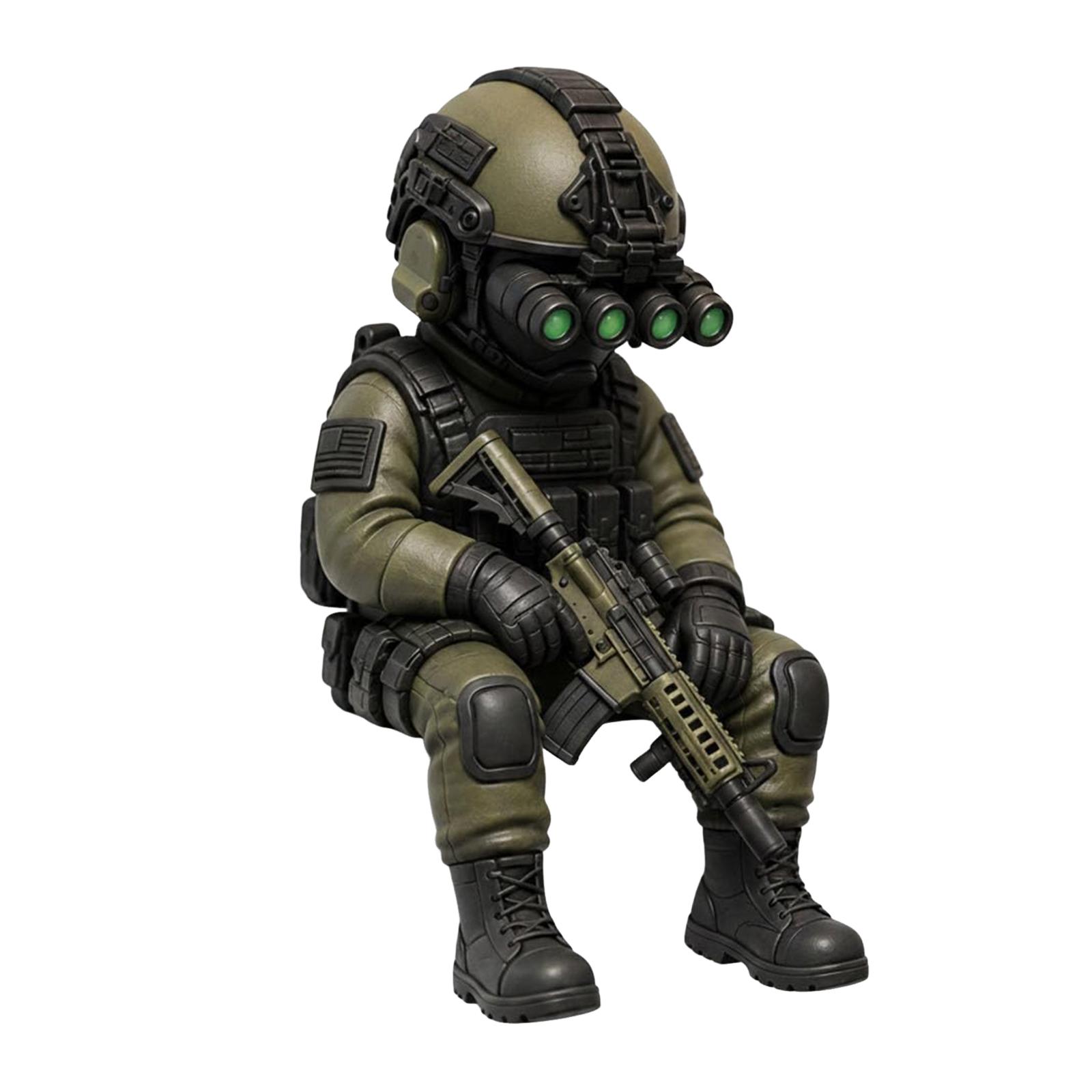 Tactical Mini Soldier Figurine Exquisite Craftsmanship Tactical Soldier Collectible for Household Adults Men Indoors Bedroom Use