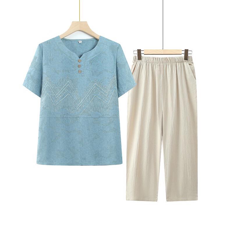 Women's Plus Size Summer Short Sleeve Two-Piece Set