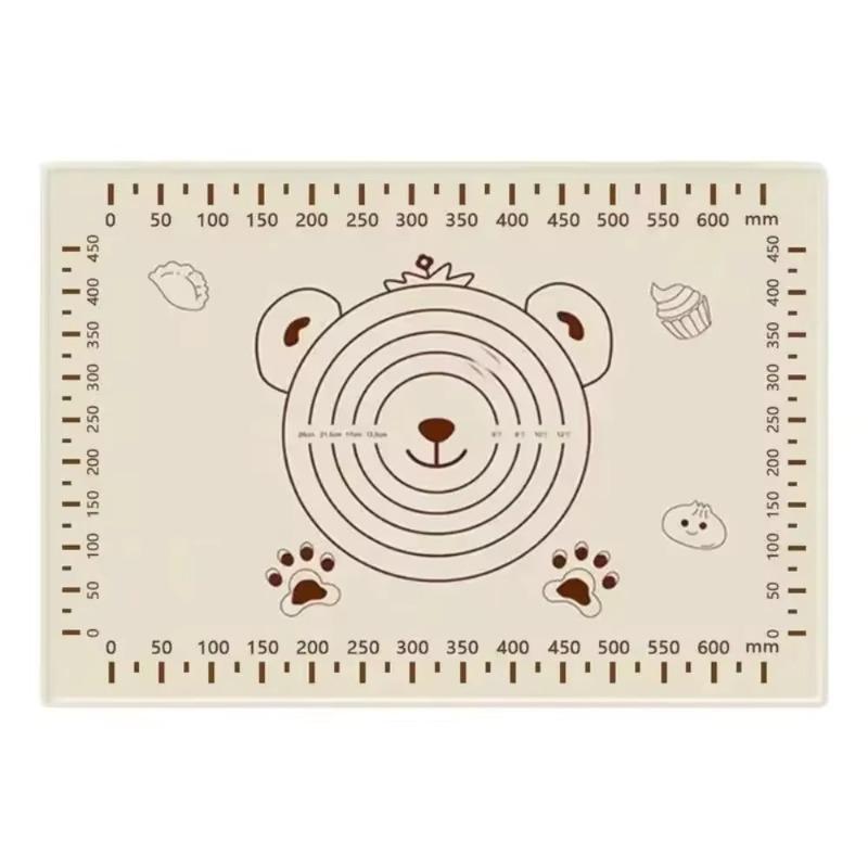 

70x50cm Large Silicone Baking Mat Non Stick Pastry Dough Rolling Pad Reusable Kitchen Tool for Pizza Bread Cookies Making Mat 70x50cm светло-желтого