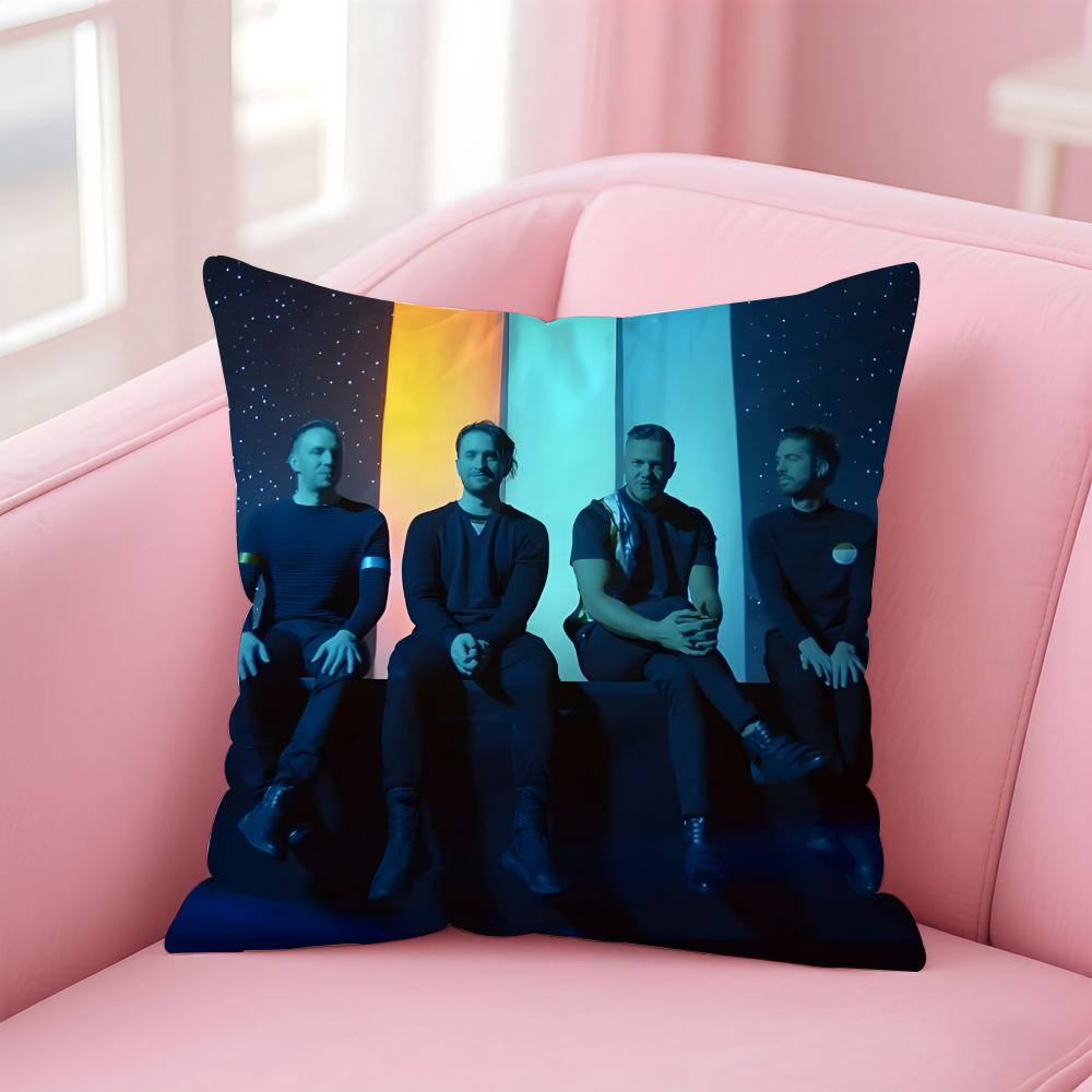 

Passionate IImagine Dragonses band pattern Cushion Cover Pillow Case Soft Friendly Fabric Concealed Zipper 30X30cm