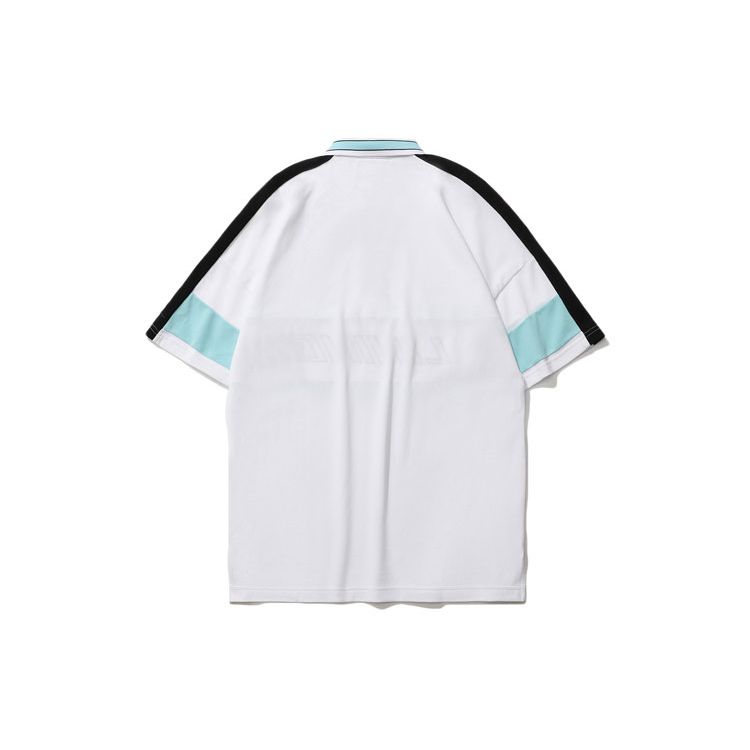 Li Ning Sports Fashion Series Loose Fit Short Sleeve Polo Shirt Men tops White APLR113-5