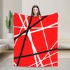 Van Halen White And Black Warm Cozy Blanket For Home Decor  Fashion Throw Blanket Winter Travel Office Flannel Bedspread