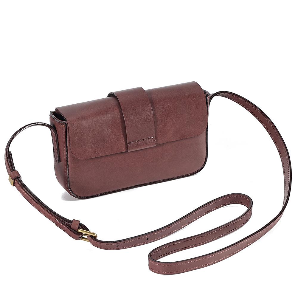 JOGUJOS vegetable tanned leather women's bag commuter fashion small square bag high-end leather shoulder bag messenger bag bag
