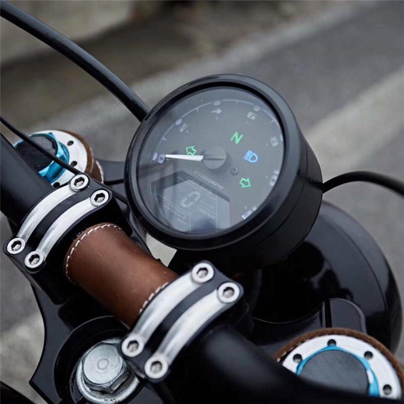 Universal Motorcycle LCD Digital Speedometer 8-18V DC Motorbike Odometer Tachometer Gauge ABS Waterproof Instruments