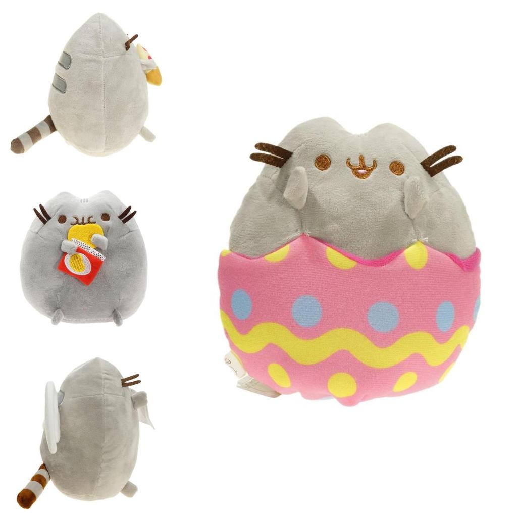 Cute Short Plush Cat Stuffed Toy In Ice Cream, Cookie, Donut, Sushi Or Potato Chip Style