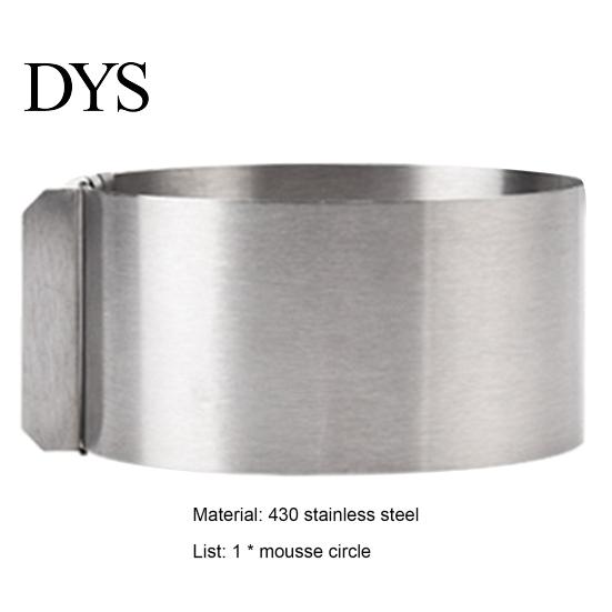 Baking Mold Cake Fingerprint-proof Reusable Food Grade Stainless Mousse Steel Adjustable Ring Kitchen Tools Dessert