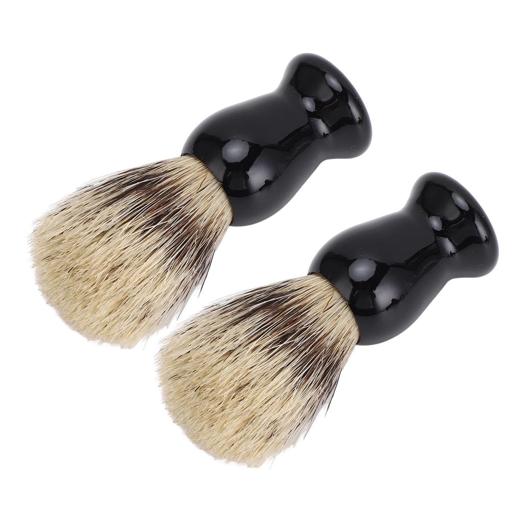 2 pezzi Pennello da barba per uomo Manico antiscivolo Aumenta la schiuma Spazzola per barba morbida