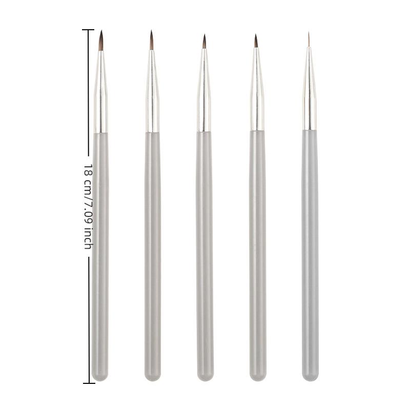 Nail Art Brush Checker Nail Drawing Painting Line Brush Uv Gel Brush Detail Brush Nail Art Tool Acrylic Diy Design Manicure Tool