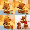 Cute Bee Capybara Plush Keychain With Vibrating Wings For Kids And Collectors
