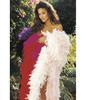 DIY 130g Fluffy White Turkey Feathers Boa 2 Yard Big Marabou Plumes Shawl for Carnival Wedding Party Dress Decor Costume Sewing Trim