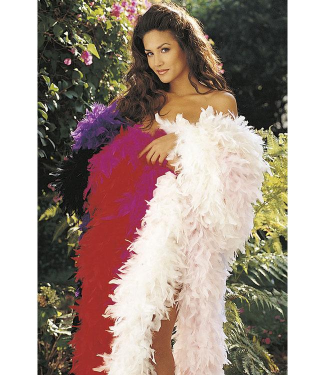 DIY 130g Fluffy White Turkey Feathers Boa 2 Yard Big Marabou Plumes Shawl for Carnival Wedding Party Dress Decor Costume Sewing Trim