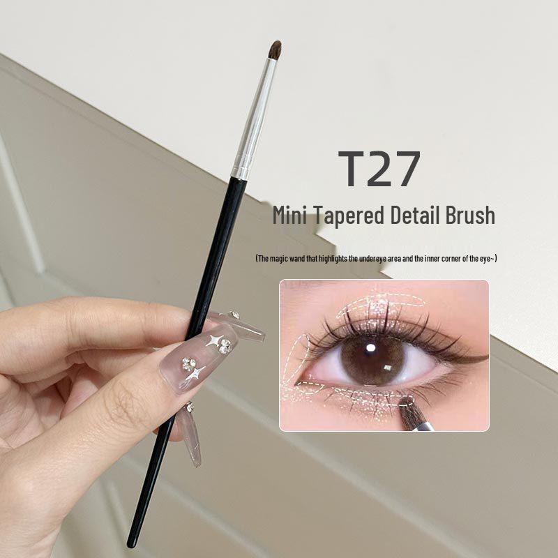 Eye Makeup Brush Set: Precision Eyeshadow, Inner Corner, Under-Eye Bag, Eyeliner, Outer Corner.