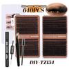 640 Tufts Diy Multi-Haired Eyelashes Book South East Asia Natural Thick D Song Segmented False Eyelash Set