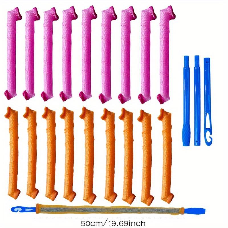 high qualityHeatless Spiral Curlers with Styling Hooks, Designed for Women And Kids with Long Or Medium Hair, Allowing for Styling Without Heat