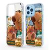 Magnetic Cartoon Plush Bear iPhone 15/16/17 Pro Max Transparent Full Coverage Case