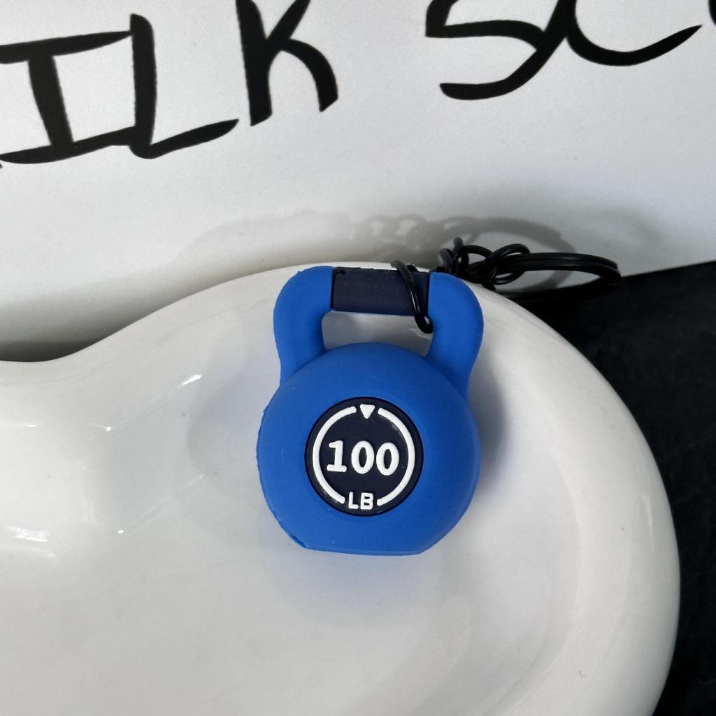 Miu Series Dumbbell Plate Keychain: Trendy Fitness Accessory & Sports Jewelry Gift