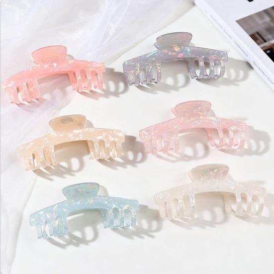 Haarkralle Hohl Design Anti-Rutsch-Zähne Hinterkopf Duschclip Leicht Mittlere Größe Hai-Haarkralle Vielseitiges Haaraccessoire