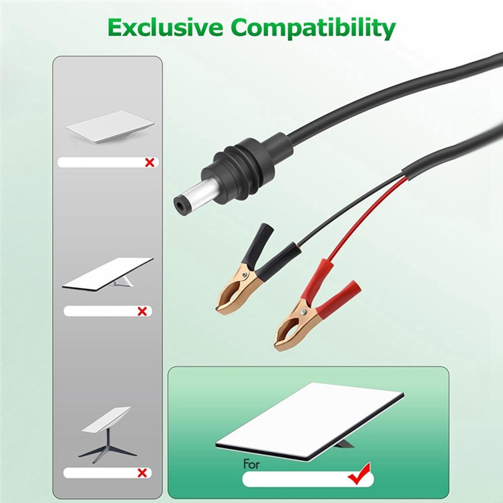1/1/1m 11-18V Alligator Clip To DC Power Cable 16AWG Wire For Starlink Mini with Built-in Switch For Starlink Mini Accessories