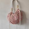 Luxury Hand-woven Shell Bag Women Seaside Conch Shell Messenger Shoulder Bag Exquisite Pearl Chain Fashion Holiday Shopping Bag