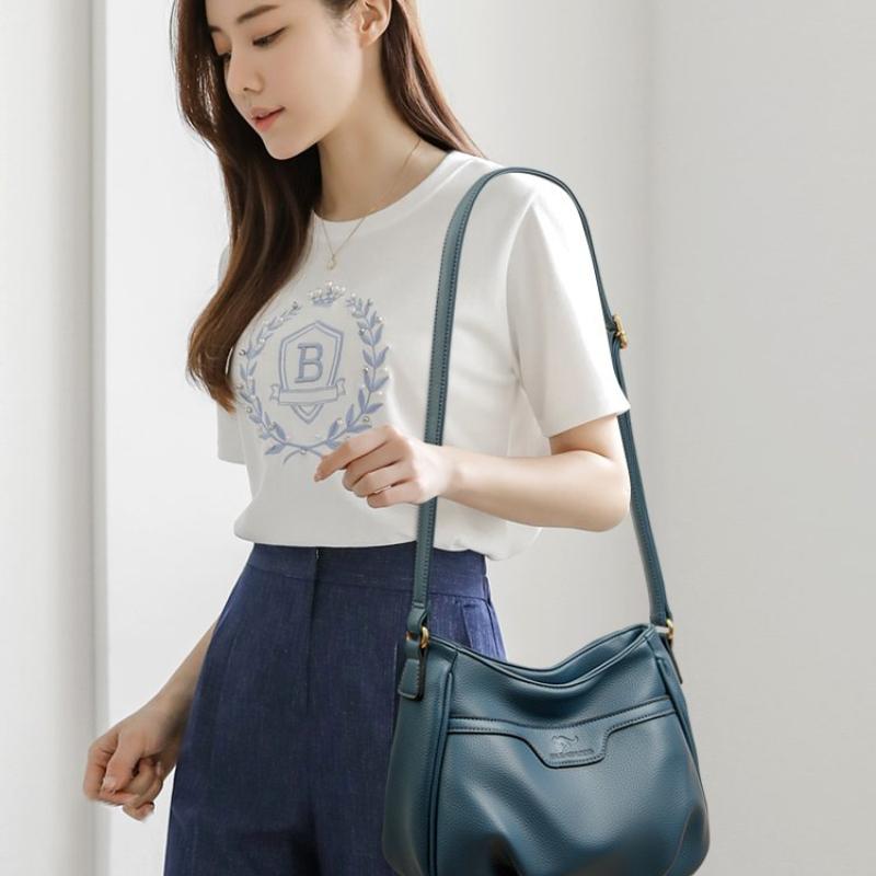Solide Weiche Leder Kleine Umhängetaschen für Damen 2026 Mode Einfache Messenger Bag Designer Lässige Schultertasche Sac A Main