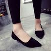 Spring New Single Shoes Women's Shoes Pointed Shallow Mouth Flat Heel Flat Bottom Bow