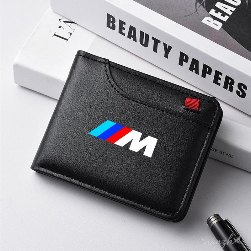 Car Wallet Leather Mini Credit For BMW E46 E90 E60 F10 E39 F30 E36 F20 E91 E30 G30 G20 Card Purse Portable Small Wallet Keychain cyhk37