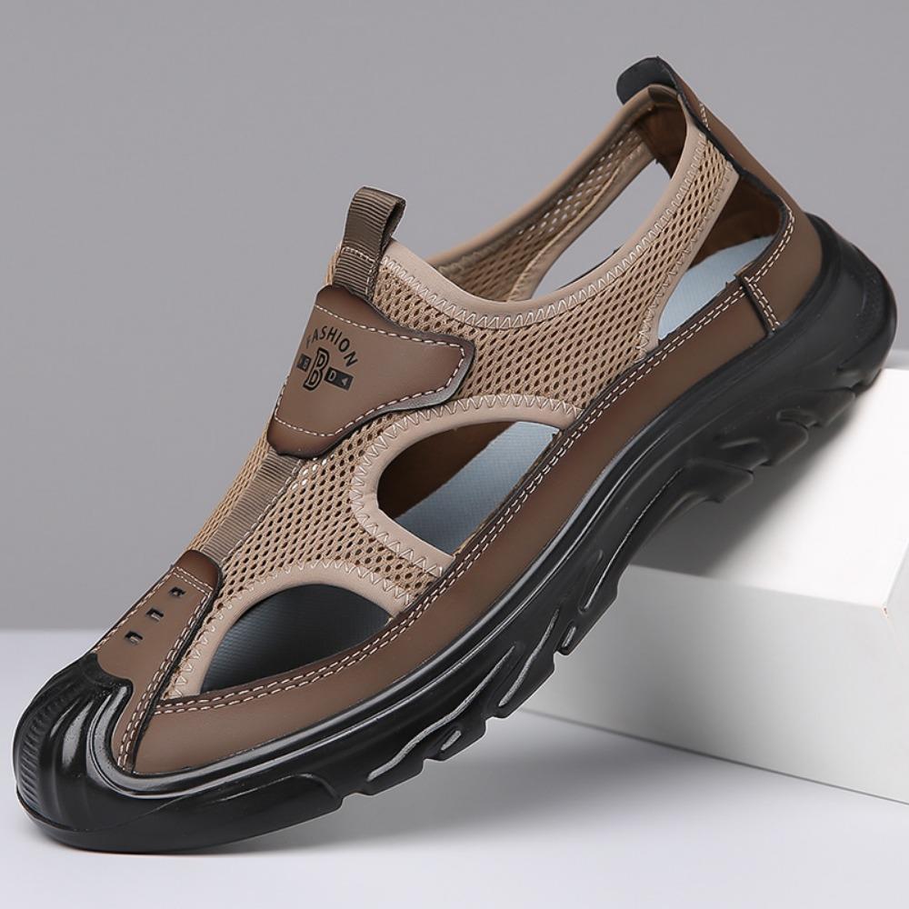 Breathable Men Summer Sandals Hollow Mesh Slip Resistant Lightweight Outdoor Sports Casual Beach Shoes