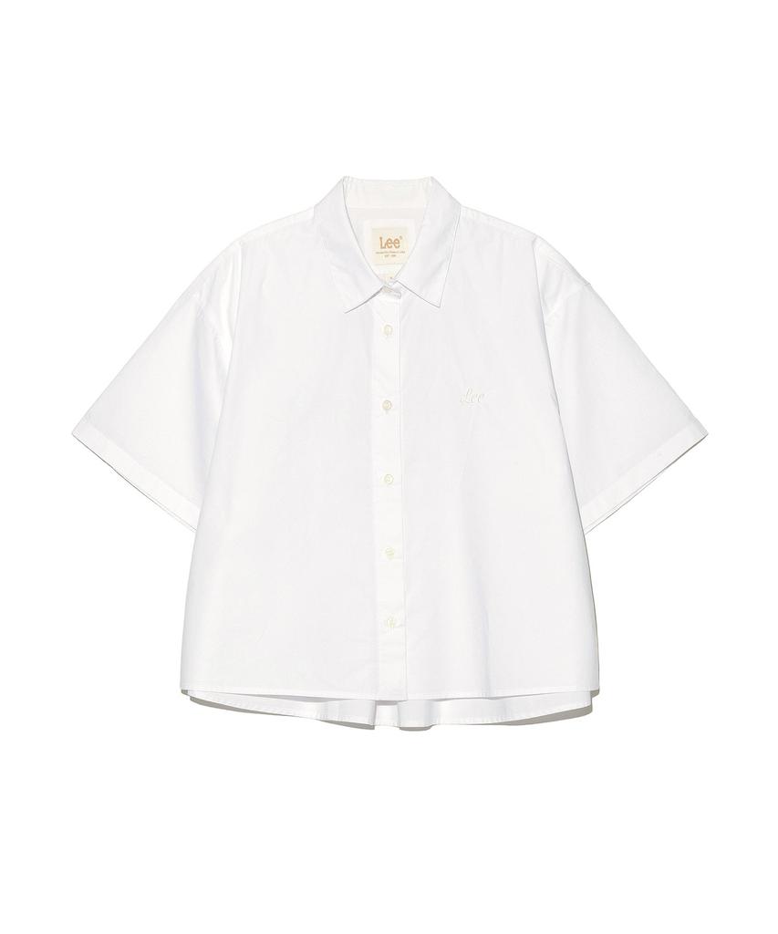LEE Women'S Crop Short Sleeve Shirt White