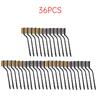 36pcs Wire Brushes Cleaning Brushes Small Tool For Mechanical Derusting Remove Paint Wire For Cleaning Steel Paint Stains