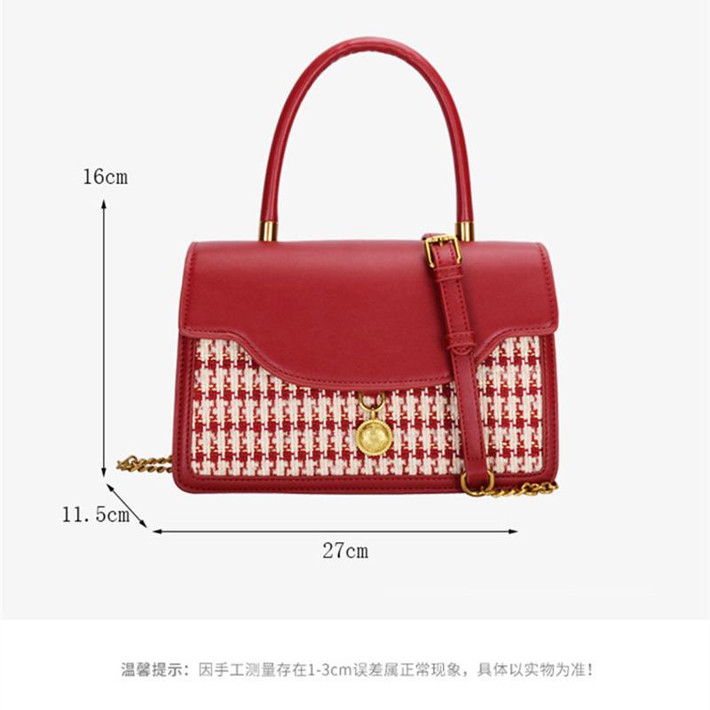 Red Knot Bag Fashionable Portable Women's Bag Versatile Messenger Shoulder Bag for Girlfriend and Wife