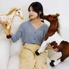 30-85cm Creative Cartoon Simulation Horse Plush Toy Doll Home Decoration Kawaii Lifelike Animal Toy Boys And Girls Birthday Gift