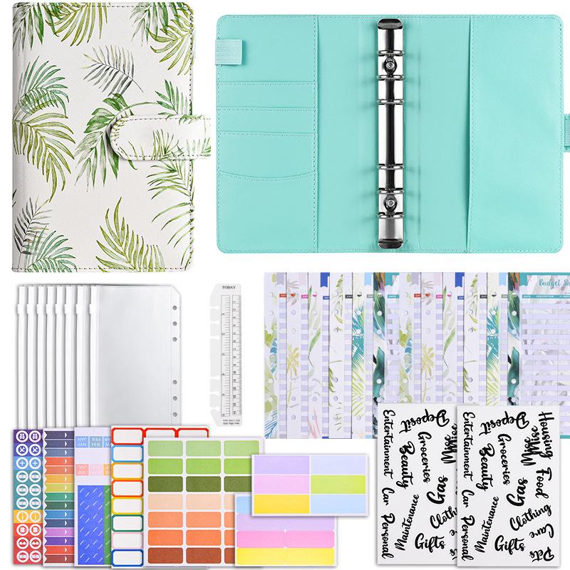 A6 Leaf Macaron Diary: Creative PU Binder for Event Planning and Business