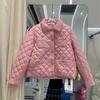 Winter New Short Down Jacket Women's Lapel Rhombus Korean Version British Light White Duck Down Jacket Tide
