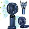 2025 N15 Foldable USB Charging Mini Handheld Fan with Digital Display & Aroma
