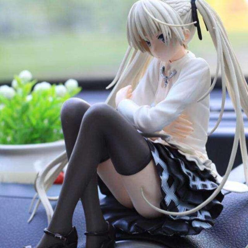 New Cute Anime Figure Kasugano Sora Yukino Girl Statue Car Dashboard Ornament PC Case Desktop Decor Model Doll Collectible Model Gift for Anime Fans