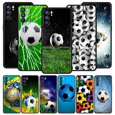 Soccer Ball Football Field Phone Case For OPPO Find X5 A54 A53 A52 A9 2020 A15 A95 A76 A74 A12 Reno7 SE Reno6 Pro Plus 5G Cover