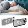 Projection Alarm Clock Time Date Temperature Display 180 Degree Wide Angle HD LED Screen Projectable