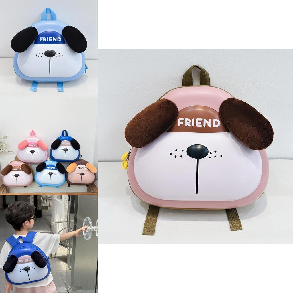 Cartoon Plush Dog Design Kids Backpack With Breathable Eva Material For Kindergarten And Travel