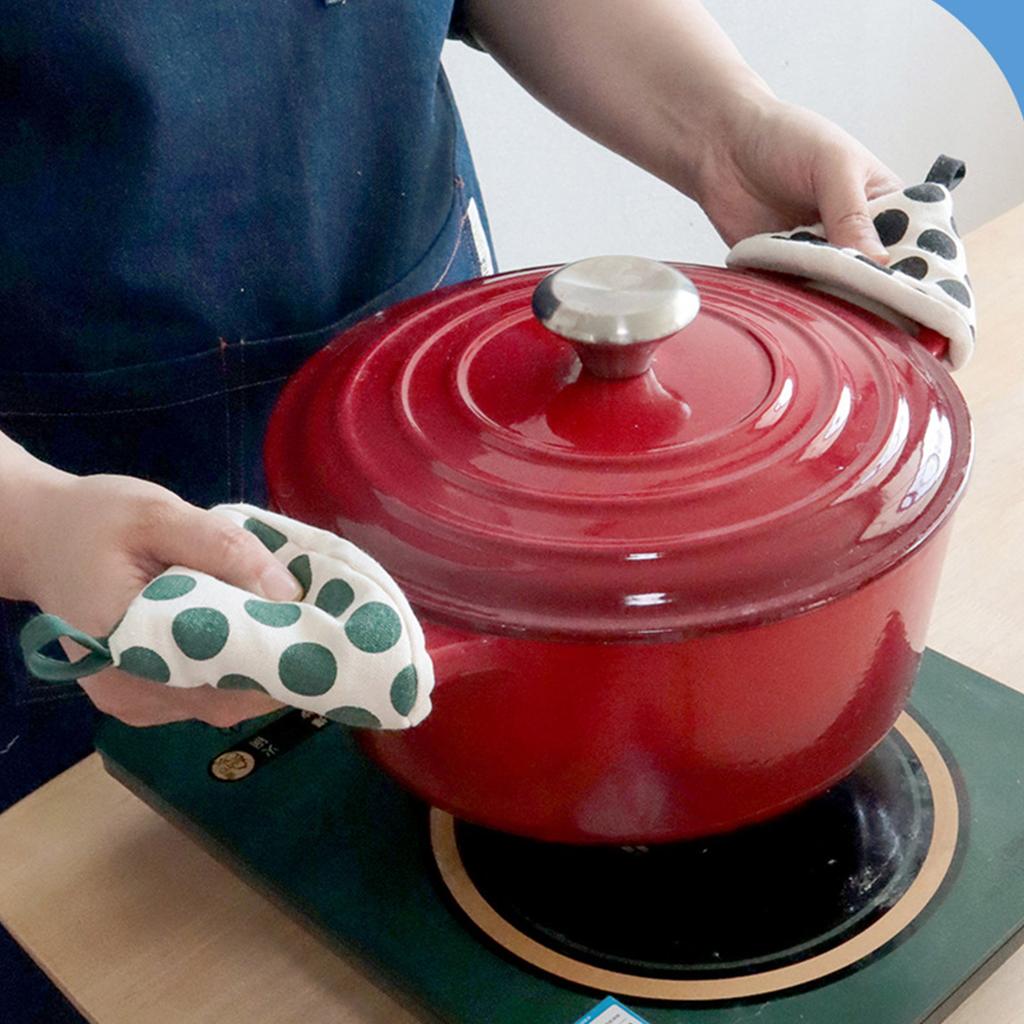 Anti Heat Handle Glove Pots Handle Cap Heat Insulation Glove Cotton Material Anti Scalding Handle Cover for Pots Oven