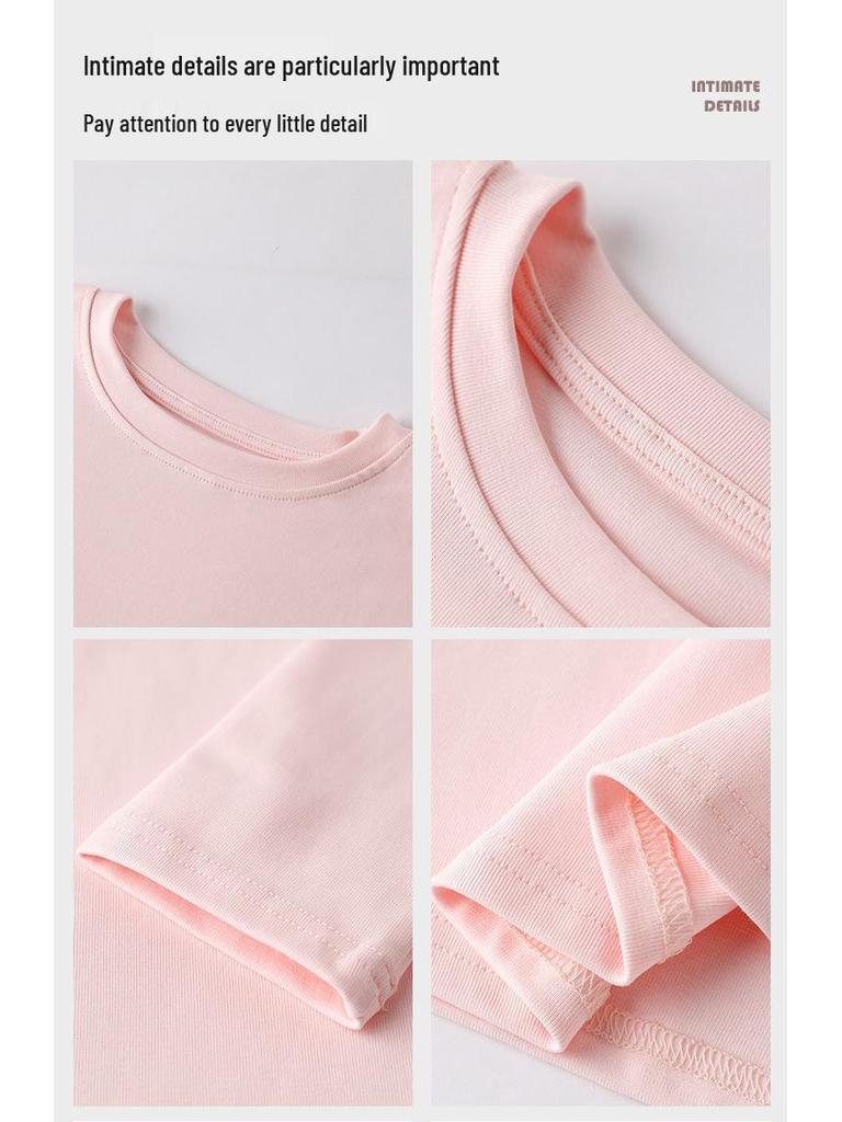 2025 New Women's Slim Fit Long Sleeve Pink Cotton Base Layer Top