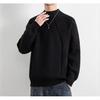 Men's High-Neck Autumn/Winter Knit Sweater - Plus Velvet Warm Base Layer