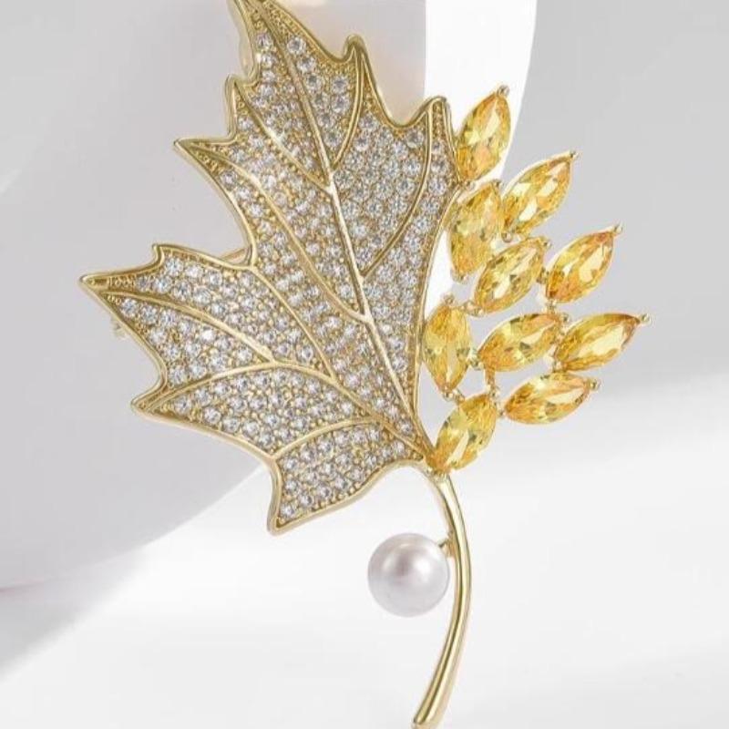 1Pc Classic Maple Leaves Brooch for Men Women Simple Plant Brooches Pins Jewelry Trendy Accessories Summer Holiday Gifts