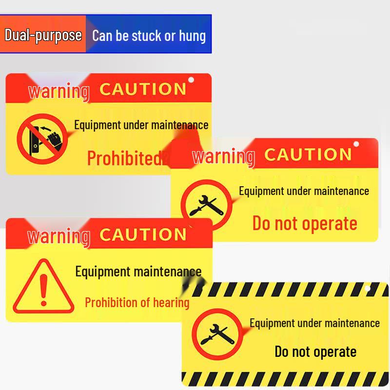 Machine Maintenance Warning Sign
